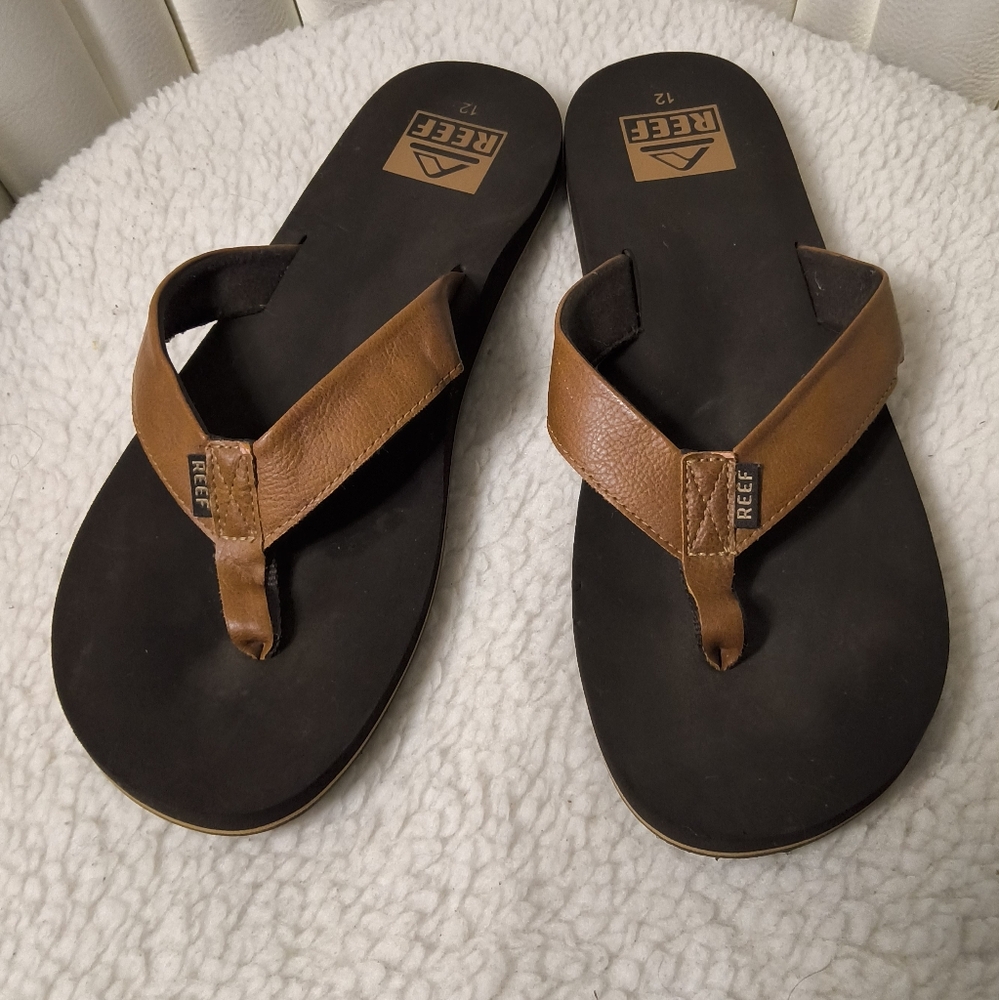 Reef Men's Brown Flip Flops Size 12